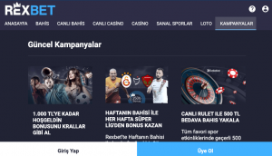 Rexbet Bonus Kampanyaları